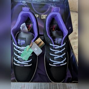 DC Men's Clocker 2 FTP Black and Purple Sneakers